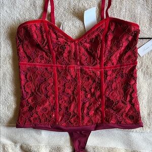 Lovers + Friends Scarlet Lace Bustier